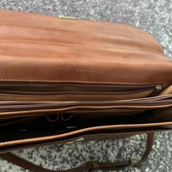Banuce Leather Briefcase Crossbody - Picture 6 of 8